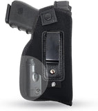 IWB Gun Holster by PH - Concealed Carry - Soft - Fits Full Size Firearms with Laser S&W M&P Shield 9mm / .40-1911 Models - Taurus PT111 G2 - Sig Sauer - Glock 19 17 27 43 - Beretta - Walther