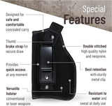 IWB Gun Holster by PH - Concealed Carry - Soft Material- Fits M&P Shield 9mm.40.45 Auto/Glock 26 27 29 30 33 42 43 / Ruger LC9, LC380 - Taurus Slim, PT111 - Springfield XDs Series with Laser