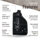 IWB Gun Holster by PH - Concealed Carry - Soft - Fits Full Size Firearms with Laser S&W M&P Shield 9mm / .40-1911 Models - Taurus PT111 G2 - Sig Sauer - Glock 19 17 27 43 - Beretta - Walther