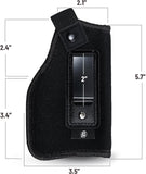 IWB Gun Holster by PH - Concealed Carry - Soft Material- Fits M&P Shield 9mm.40.45 Auto/Glock 26 27 29 30 33 42 43 / Ruger LC9, LC380 - Taurus Slim, PT111 - Springfield XDs Series with Laser