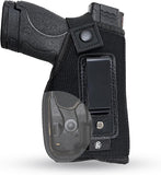 IWB Gun Holster by PH - Concealed Carry - Soft Material- Fits M&P Shield 9mm.40.45 Auto/Glock 26 27 29 30 33 42 43 / Ruger LC9, LC380 - Taurus Slim, PT111 - Springfield XDs Series with Laser