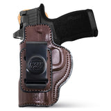 Optic Ready IWB Leather Holsters for Pistols. Fits Glock 43X, P365