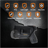 Eco Leather Concealed Carry with Metal Clip  Like Most Compact & Sub Compact 9 / 40 / 45 (with Laser)