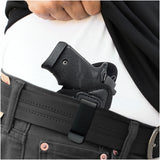 Eco Leather Concealed Carry with Metal Clip  Like Glock 42, Sig Sauer P365 / P938 W / Compact (with Laser)