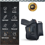 IWB Pistol Holster with Mag Pouch for Most Midsizes & Compact 9/40/45 with Laser