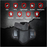Tactical Pancake Gun Holster by Houston | ECO Leather Concealed Carry Soft Material | Suede Interior for Protection | IWB | Right Hand | Fits: Glock 26 27 33 30 | M&P Shield, XDs, Taurus PT111