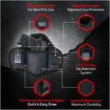 Tactical Pancake Gun Holster by Houston | ECO Leather Concealed Carry Soft Material | Suede Interior for Protection | IWB | Right Hand | Fits: Glock 42 43 | Kahr 9mm .40 .45 | Bersa .380 | Ruger LC9