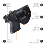 Subcompact IWB Eco Leather Holster with Light for Glock 26/27 / 33. Right Hand