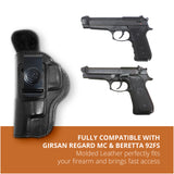 Leather Inside The Waistband Holster For Beretta 92FS Pistol