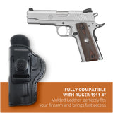 Leather Inside The Waistband Holster For 1911 4" Pistol