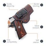 Leather Inside The Waistband Holster For 1911 4" Pistol