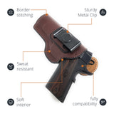 Leather Inside The Waistband Holster For 1911 5" Pistol