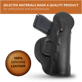Leather Inside The Waistband Holster For Glock G42 Pistol