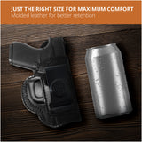 Leather Inside The Waistband Holster For Glock G42 Pistol