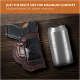 Leather Inside The Waistband Holster For Glock G42 Pistol