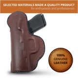 Leather Inside The Waistband Holster For Glock G42 Pistol