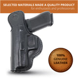 Leather Inside The Waistband Holster For Glock 17/22/31 Pistol