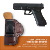 Leather Inside The Waistband Holster For Glock 17/22/31 Pistol