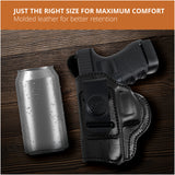 Leather Inside The Waistband Holster For Glock 36 / 30s Pistol