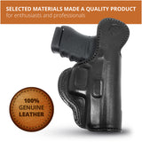 Leather Inside The Waistband Holster For Glock 36 / 30s Pistol