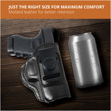 Leather Inside The Waistband Holster For Glock 36 / 30s Pistol