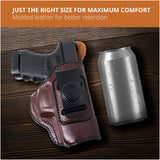 Leather Inside The Waistband Holster For Glock 36 / 30s Pistol