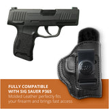 Leather Inside The Waistband Holster For Sig Sauer P365 Pistol