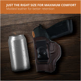 Leather Inside The Waistband Holster For Sig Sauer P365XL MACRO Pistol