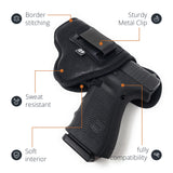 Premium Iwb Black Nylon PU Leather Holster - G19 M&P PK380 SR9C PPS Gun Holster