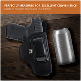 Premium Iwb Black Nylon PU Leather Holster - G19 M&P PK380 SR9C PPS Gun Holster