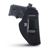Premium Iwb Black Nylon PU Leather Holster - Small 380S w Laser P938 PPK Gun Holster