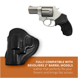 Leather OWB Paddle Holster For 5/6 Shot Revolvers 2" Barrel