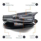 Leather OWB Paddle Holster For 5/6 Shot Revolvers 2" Barrel