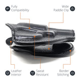 Leather OWB Paddle Holster For 5/6 Shot Revolvers 2" Barrel