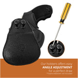 Leather OWB Paddle Holster For 5/6 Shot Revolvers 2" Barrel
