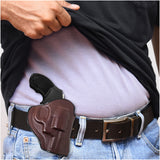 Leather OWB Paddle Holster For 5/6 Shot Revolvers 2" Barrel