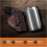 Leather OWB Paddle Holster For 5/6 Shot Revolvers 2" Barrel