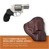 Leather OWB Paddle Holster For 5/6 Shot Revolvers 2" Barrel