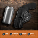 Leather OWB Paddle Holster For 5/6 Shot Revolvers 3" Barrel
