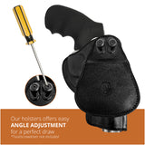 Leather OWB Paddle Holster For 5/6 Shot Revolvers 3" Barrel