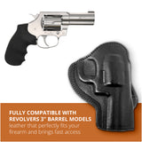 Leather OWB Paddle Holster For 5/6 Shot Revolvers 3" Barrel