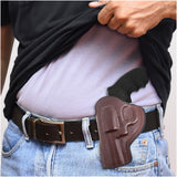 Leather OWB Paddle Holster For 5/6 Shot Revolvers 3" Barrel