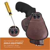 Leather OWB Paddle Holster For 5/6 Shot Revolvers 3" Barrel