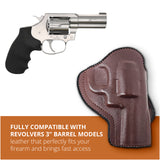 Leather OWB Paddle Holster For 5/6 Shot Revolvers 3" Barrel