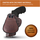 Leather OWB Paddle Holster For 5/6 Shot Revolvers 3" Barrel