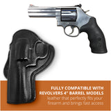 Leather OWB Paddle Holster For 5/6 Shot Revolvers 4" Barrel