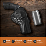 Leather OWB Paddle Holster For 5/6 Shot Revolvers 4" Barrel