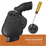 Leather OWB Paddle Holster For 5/6 Shot Revolvers 4" Barrel