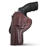 Leather OWB Paddle Holster For 5/6 Shot Revolvers 4" Barrel