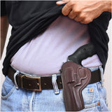 Leather OWB Paddle Holster For 5/6 Shot Revolvers 4" Barrel